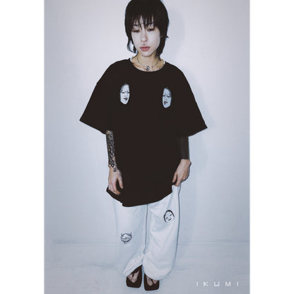 SCATTERED NOH MASKS SWEAT PANTS