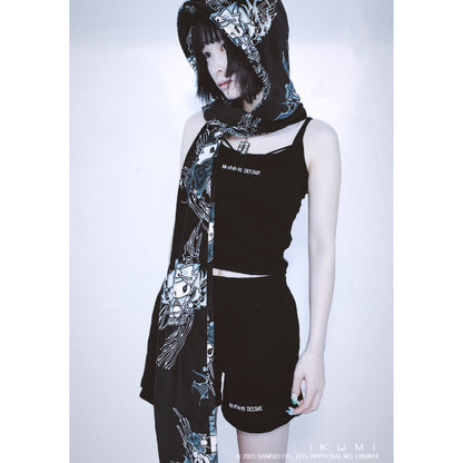 KUROMI×IKUMI HOODIE MUFFLER