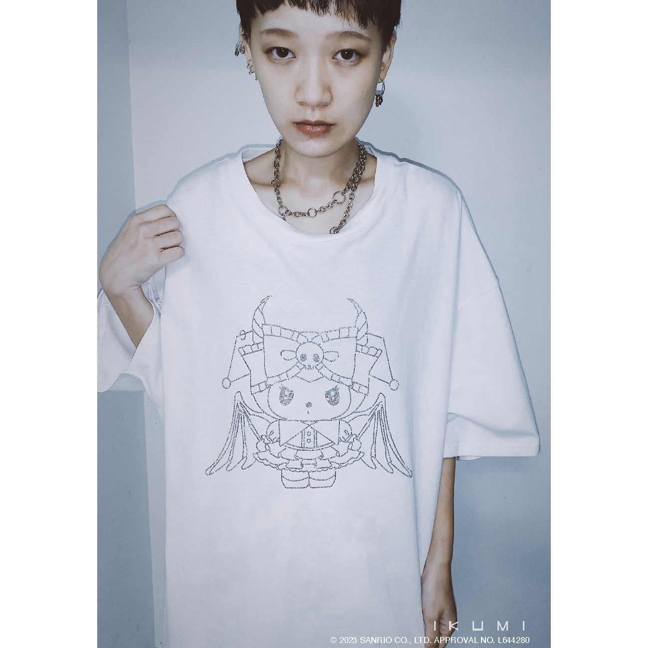 KUROMI×IKUMI RHINESTONE T