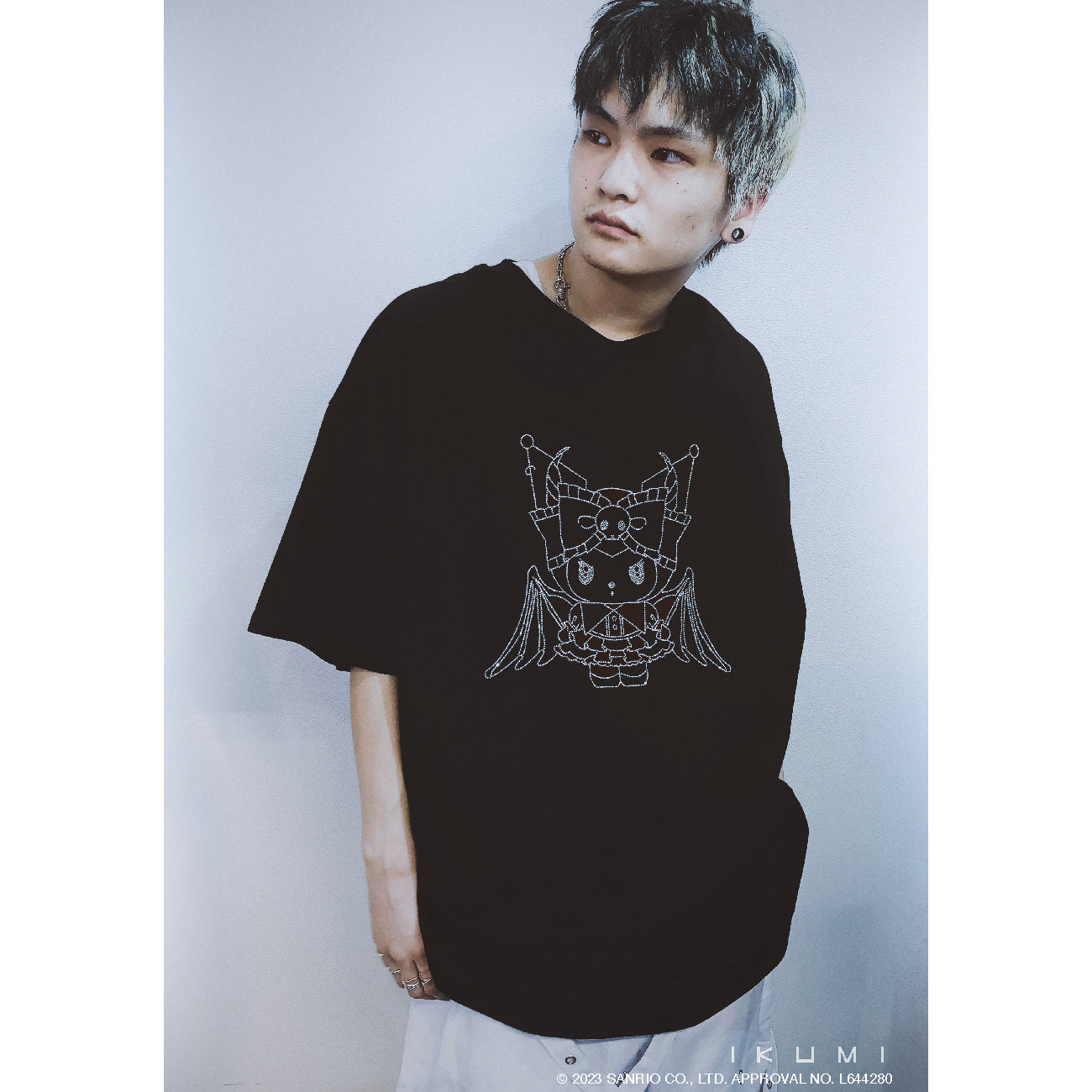 KUROMI×IKUMI RHINESTONE T