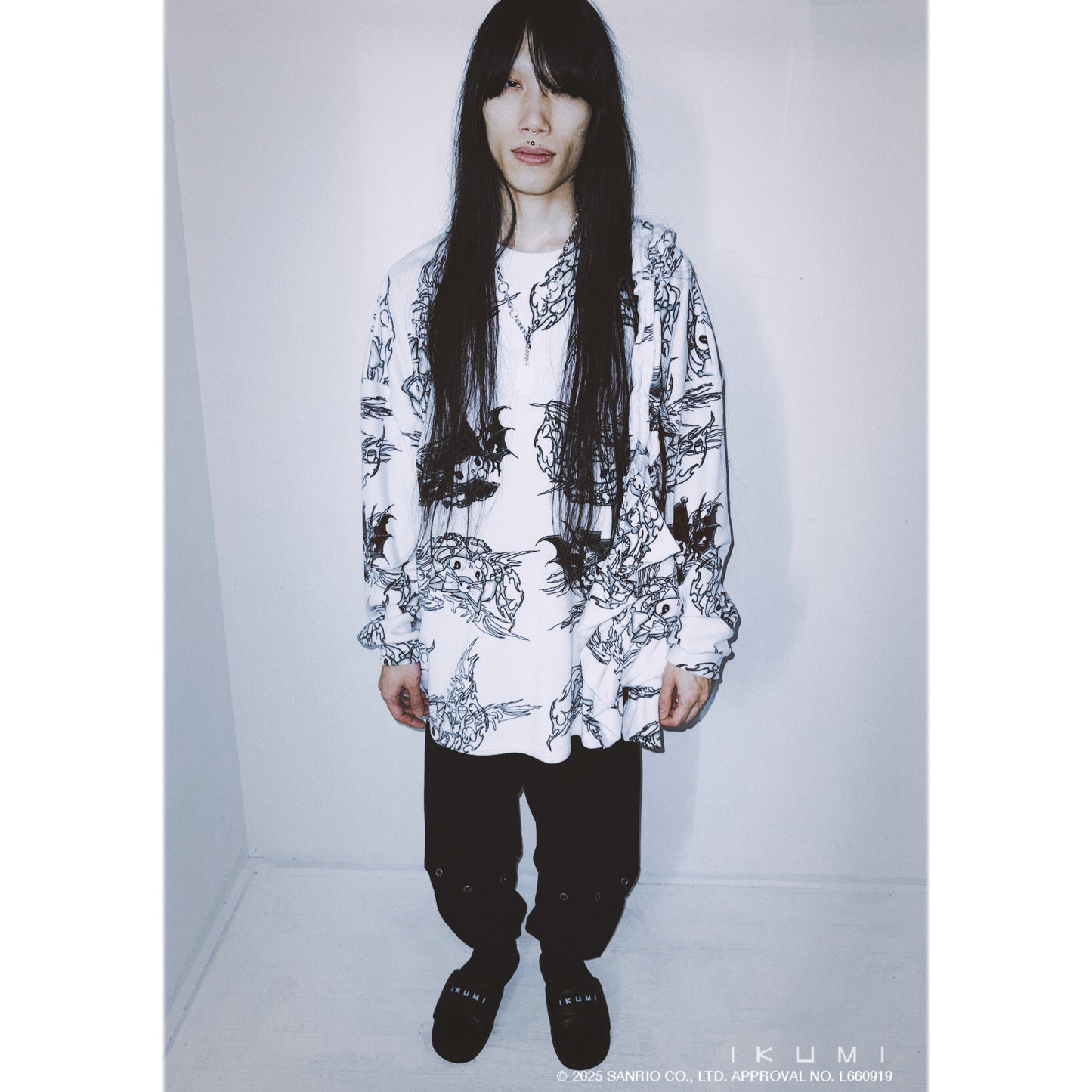KUROMI×IKUMI FLEECE LONG T