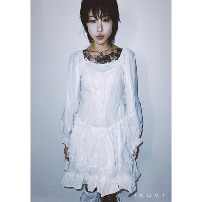 NYLON LONG SLEEVE ONE-PIECE