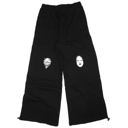SCATTERED NOH MASKS SWEAT PANTS