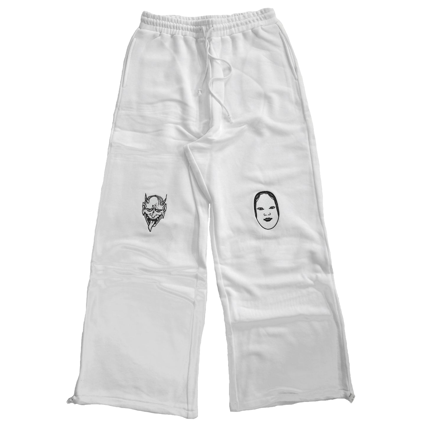 SCATTERED NOH MASKS SWEAT PANTS