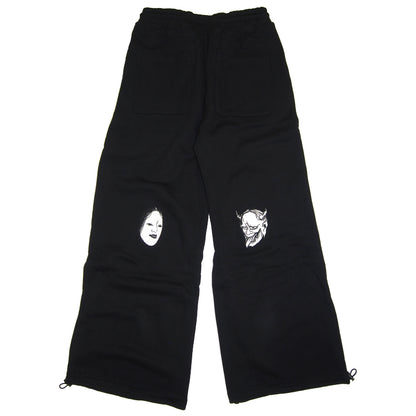 SCATTERED NOH MASKS SWEAT PANTS