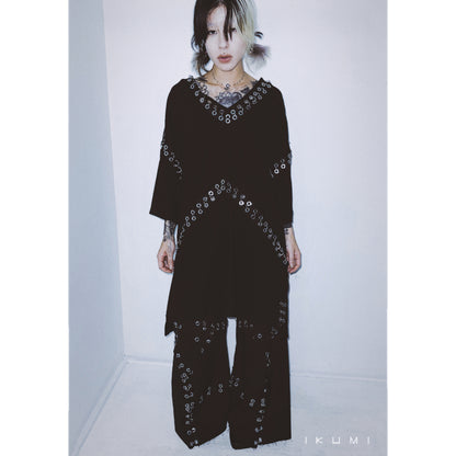 PIERCED LONG PANTS