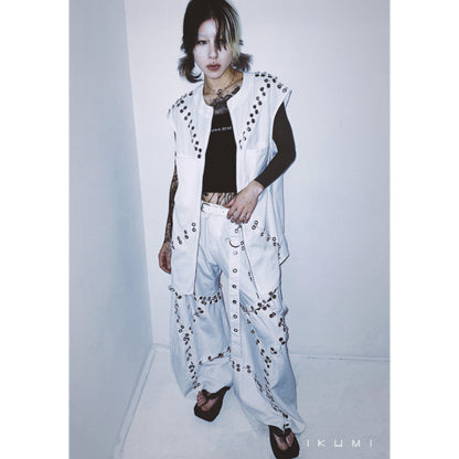 PIERCED LONG PANTS