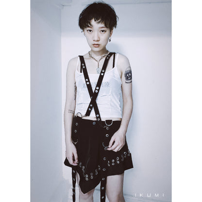 PIERCED MINI SKIRT