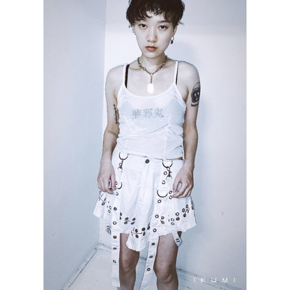 PIERCED MINI SKIRT