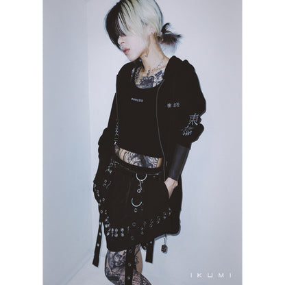 PIERCED MINI SKIRT