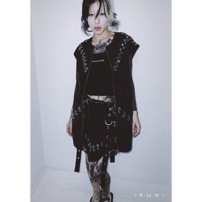PIERCED ZIP VEST