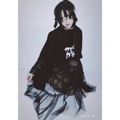 KUMI×MADARANINGEN 生死 MESH SKIRT