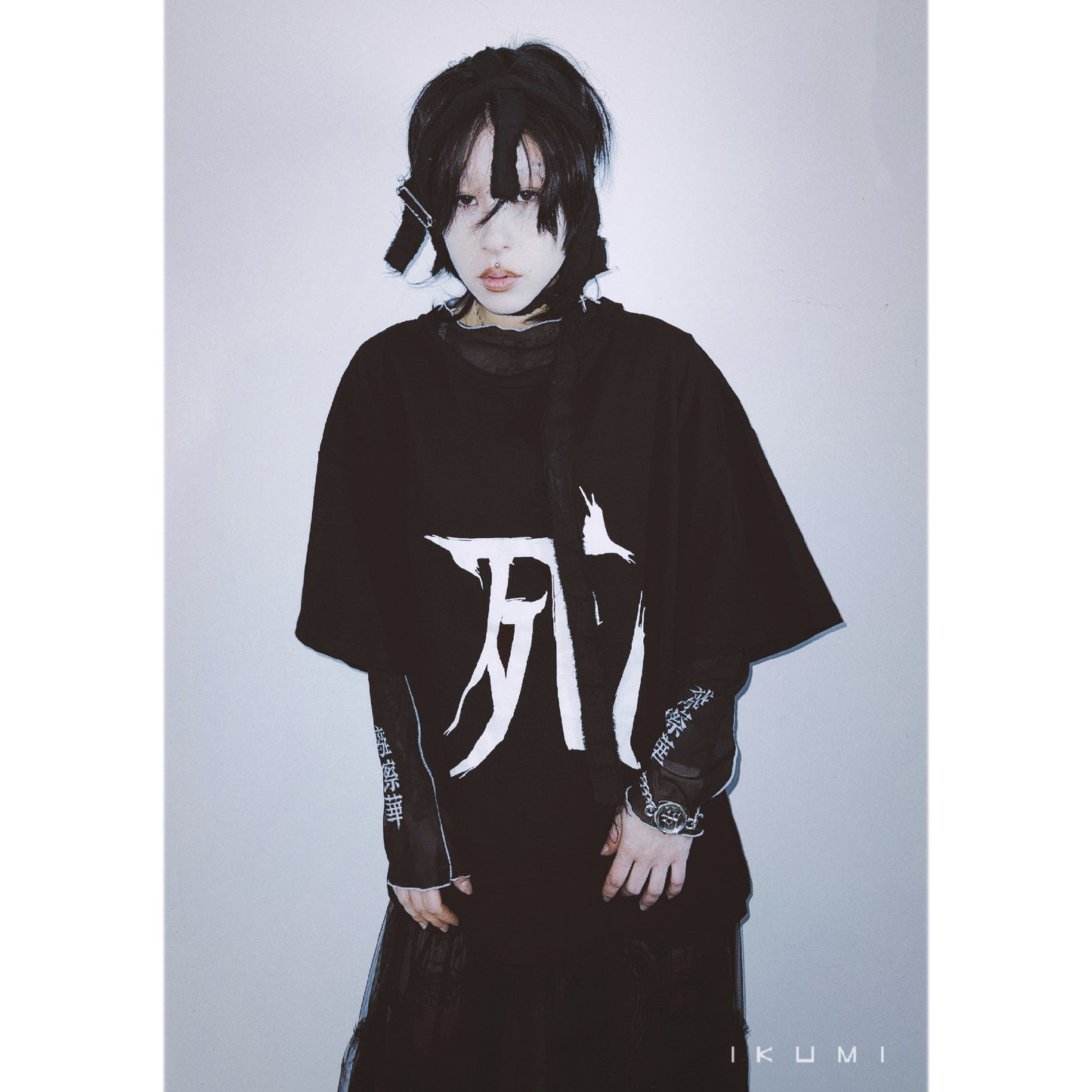 IKUMI×MADARANINGEN Gauze head gear