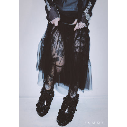 IKUMI×MADARANINGEN FRILL BOOTS