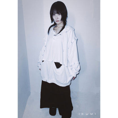 SNAP BUTTON HOODIE 