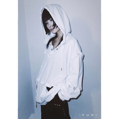 SNAP BUTTON HOODIE 