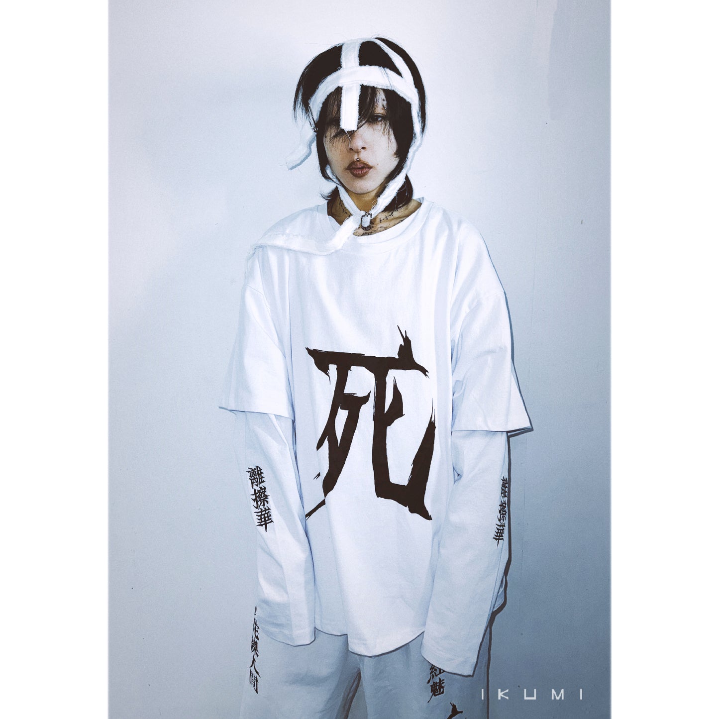 IKUMI×MADARANINGEN Gauze head gear